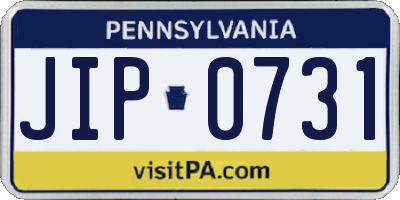 PA license plate JIP0731