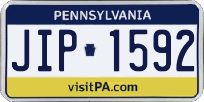 PA license plate JIP1592