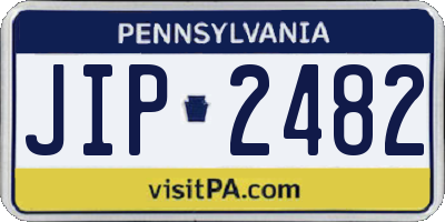 PA license plate JIP2482