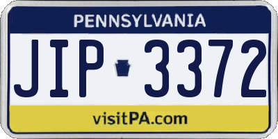 PA license plate JIP3372