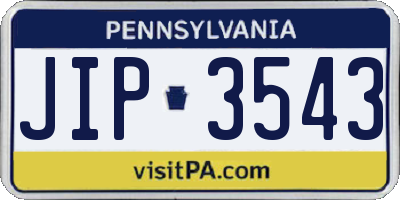 PA license plate JIP3543