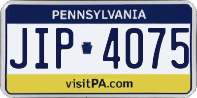PA license plate JIP4075