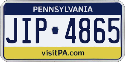 PA license plate JIP4865
