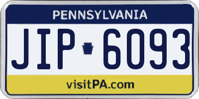 PA license plate JIP6093
