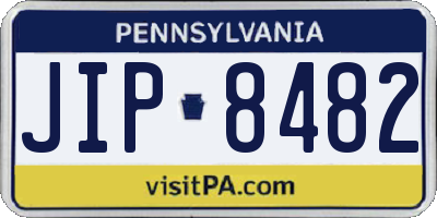 PA license plate JIP8482