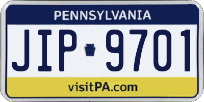 PA license plate JIP9701