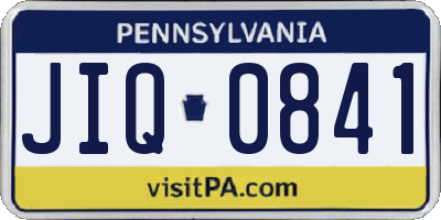 PA license plate JIQ0841