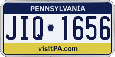 PA license plate JIQ1656