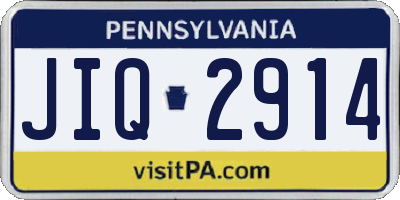 PA license plate JIQ2914