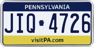 PA license plate JIQ4726