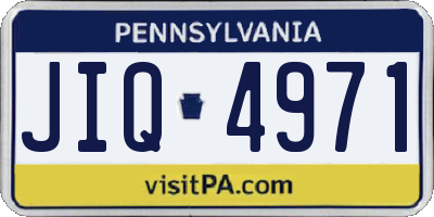 PA license plate JIQ4971