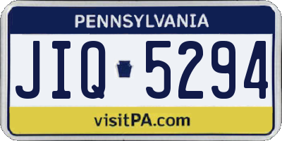 PA license plate JIQ5294