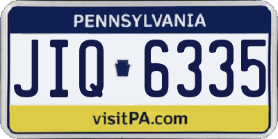 PA license plate JIQ6335
