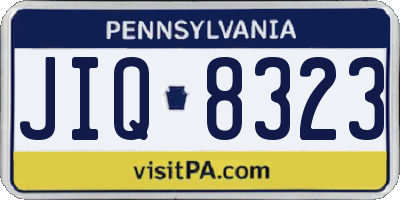 PA license plate JIQ8323