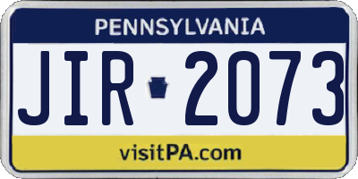 PA license plate JIR2073
