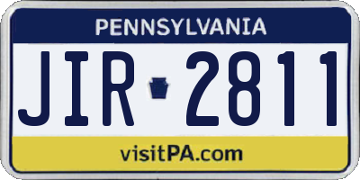 PA license plate JIR2811