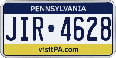 PA license plate JIR4628