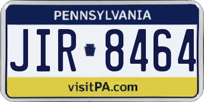 PA license plate JIR8464