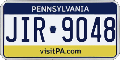 PA license plate JIR9048