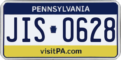 PA license plate JIS0628