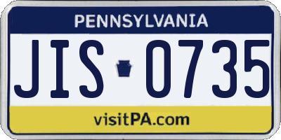 PA license plate JIS0735