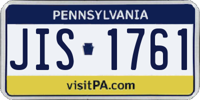 PA license plate JIS1761