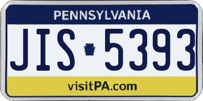 PA license plate JIS5393