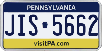 PA license plate JIS5662