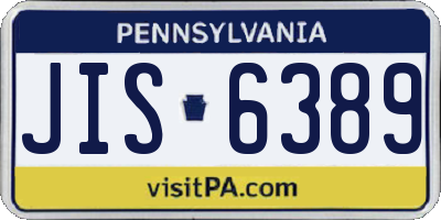 PA license plate JIS6389