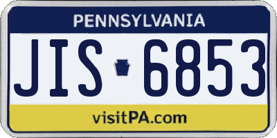 PA license plate JIS6853