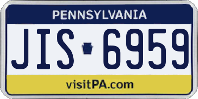 PA license plate JIS6959