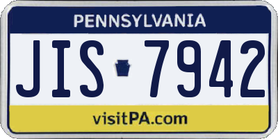 PA license plate JIS7942