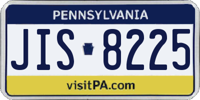 PA license plate JIS8225