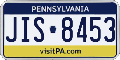 PA license plate JIS8453