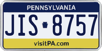 PA license plate JIS8757