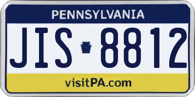 PA license plate JIS8812