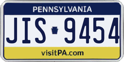 PA license plate JIS9454