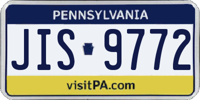 PA license plate JIS9772