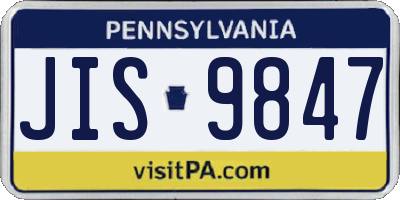 PA license plate JIS9847