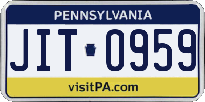 PA license plate JIT0959