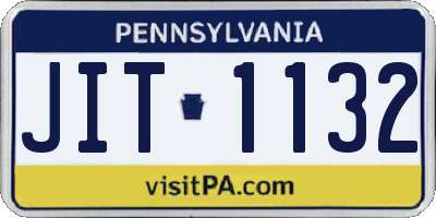 PA license plate JIT1132