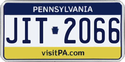 PA license plate JIT2066