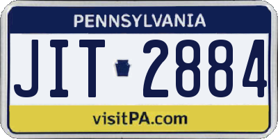 PA license plate JIT2884
