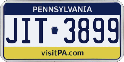 PA license plate JIT3899