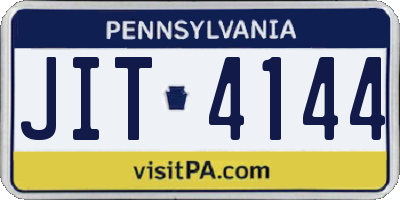 PA license plate JIT4144