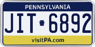PA license plate JIT6892
