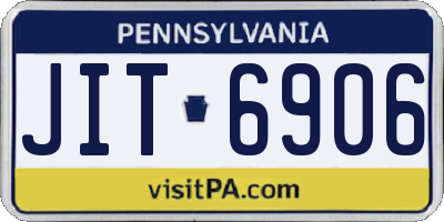 PA license plate JIT6906