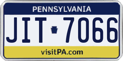 PA license plate JIT7066