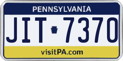 PA license plate JIT7370