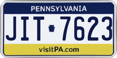 PA license plate JIT7623